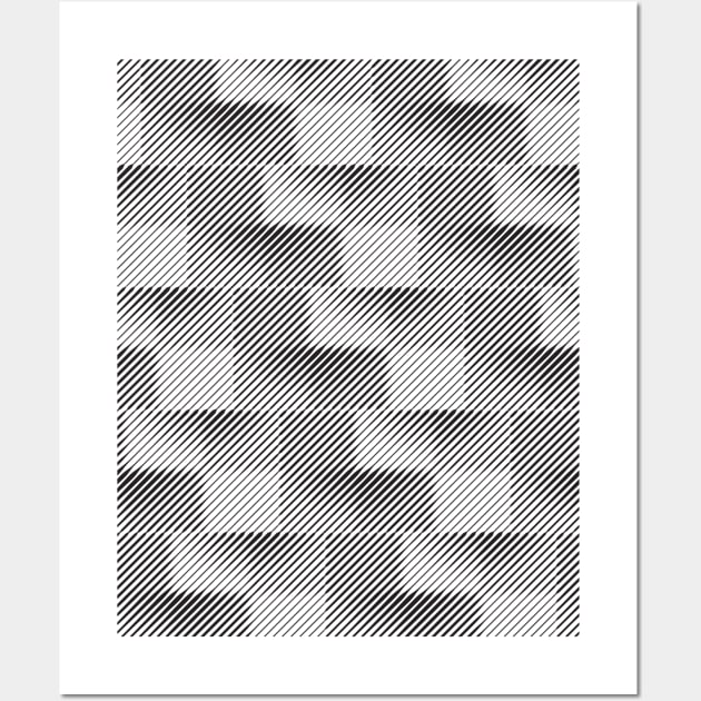 Geometric monochrome pattern Wall Art by Vilmos Varga